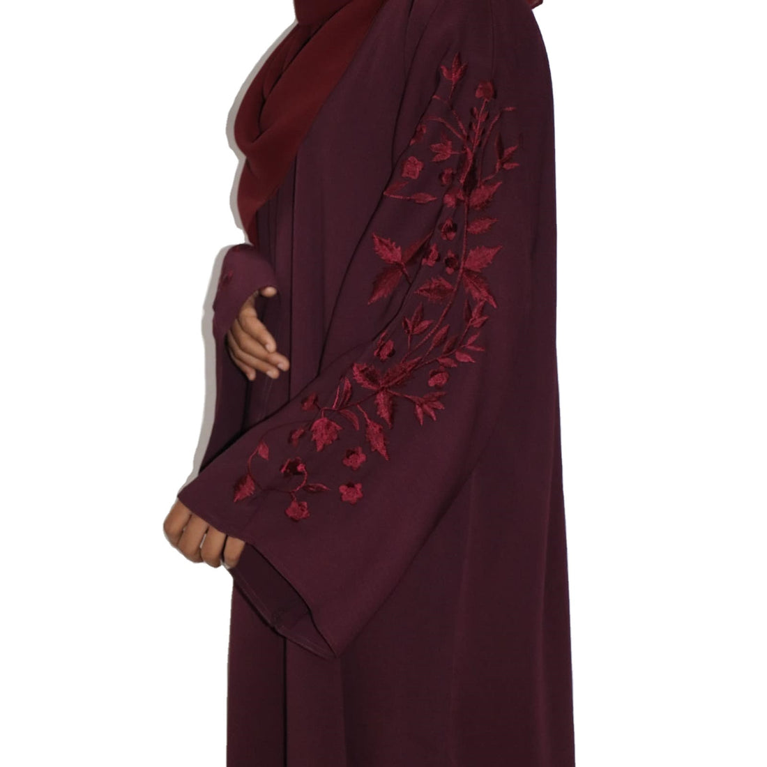 Embroidered Nida abaya