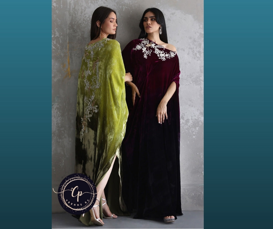 Velvet ombre kaftan